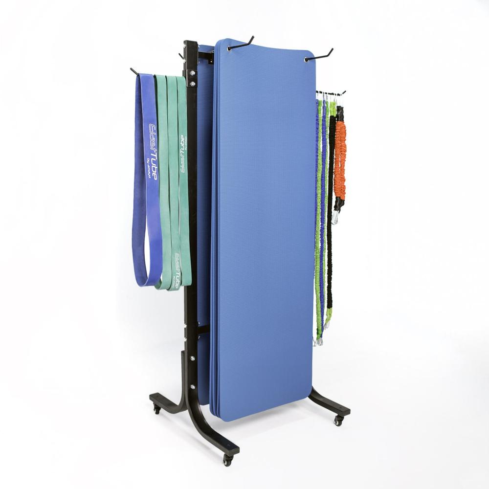 Estanteria Doble para Colchonetas Ajustable con ruedas