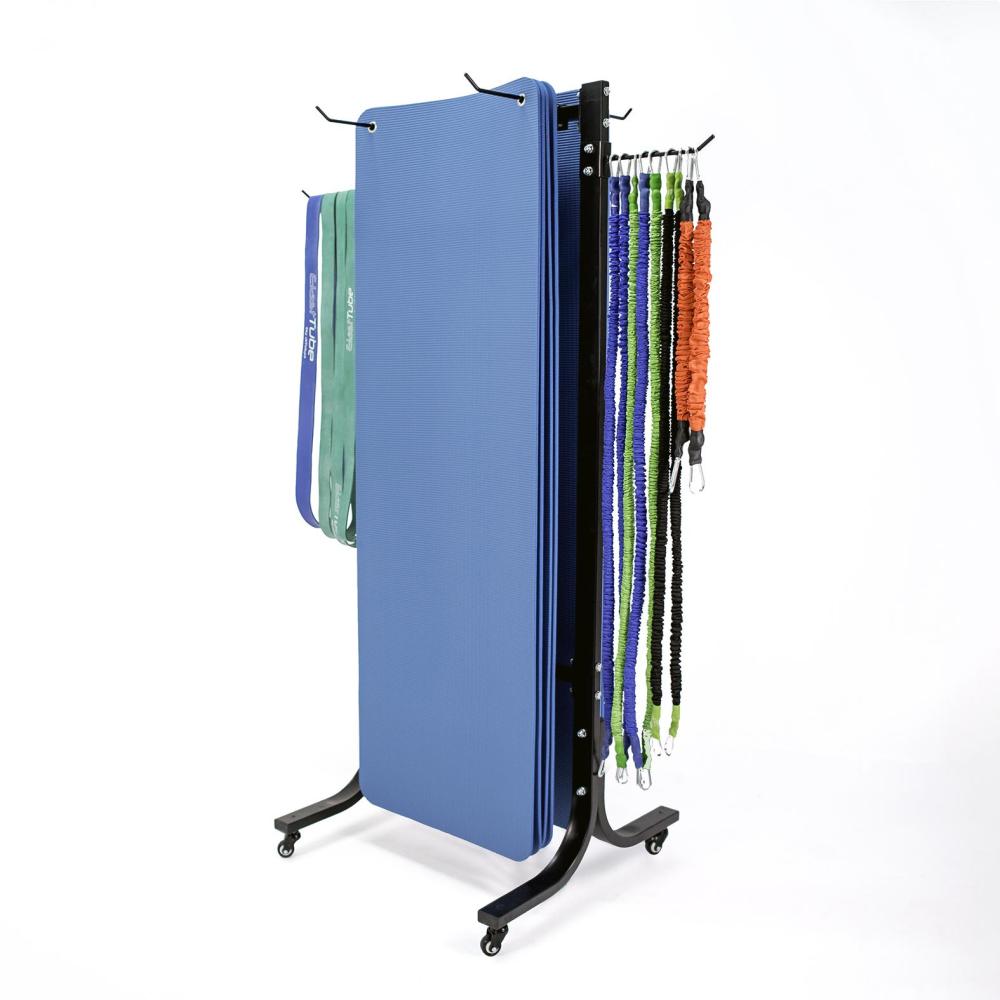 Estanteria Doble para Colchonetas Ajustable con ruedas