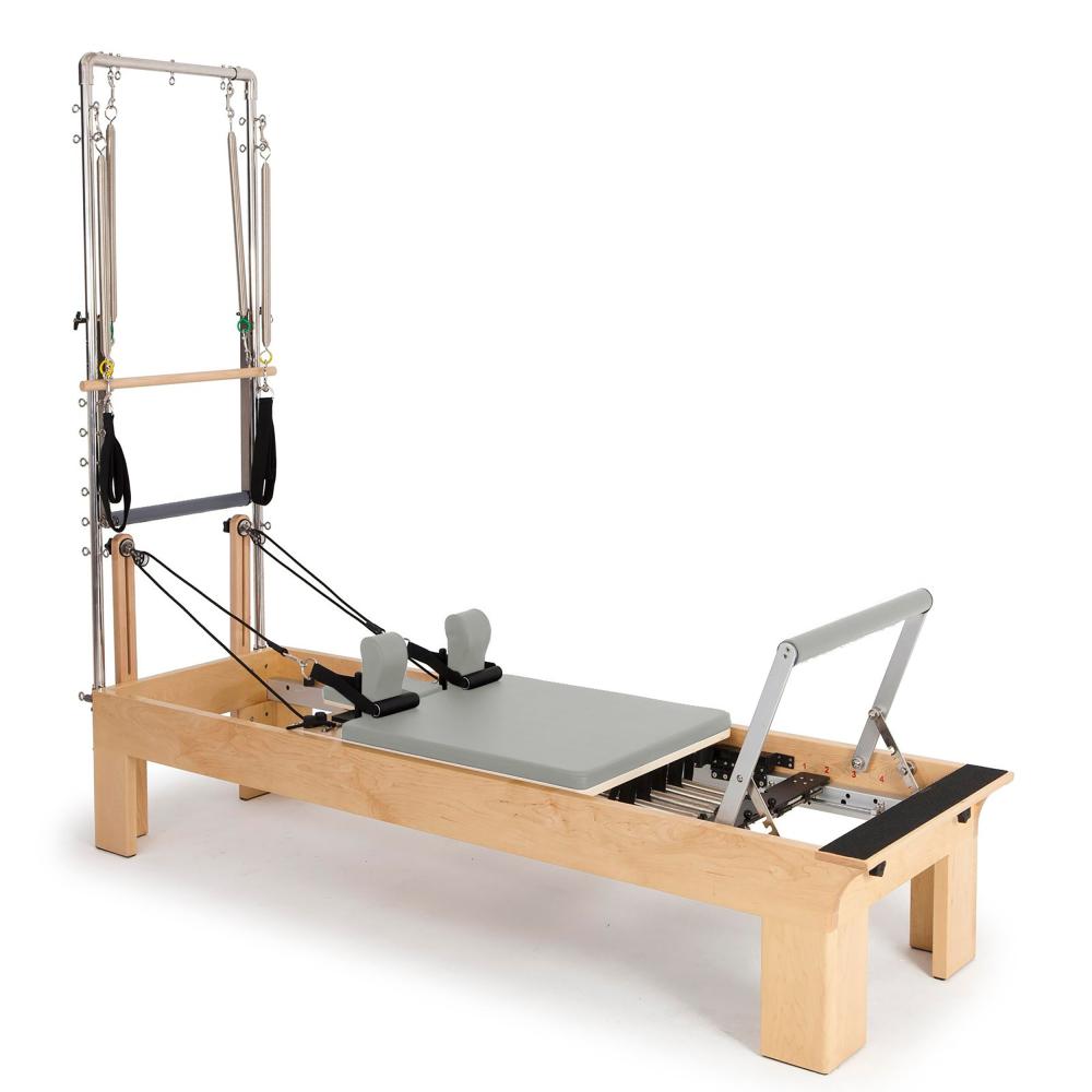 Reformer Pilates de Madera de Fisioterapia con Torre. Calidad y estabilidad.