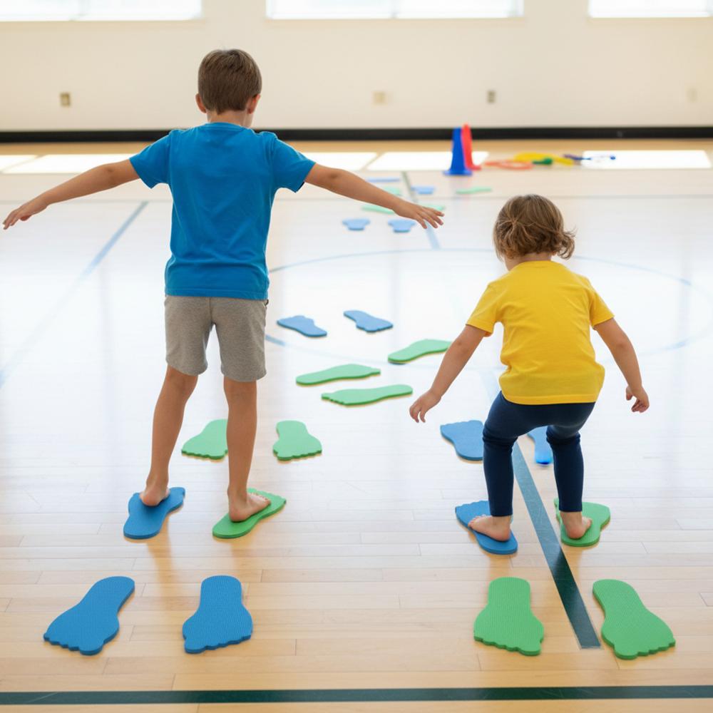 Marcador de suelo para colegio: Flechas de Caucho Rectas.