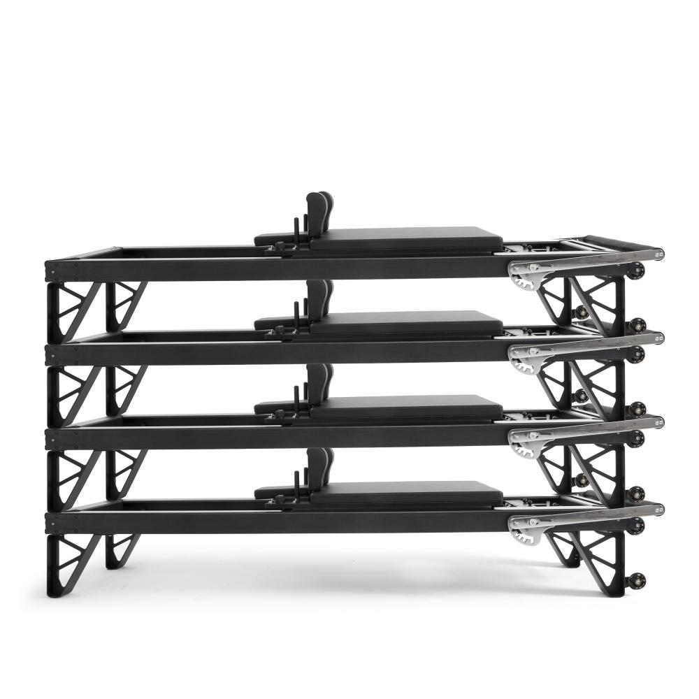 Reformer Pilates de Aluminio HL 4. Apilable, ligero y versátil.