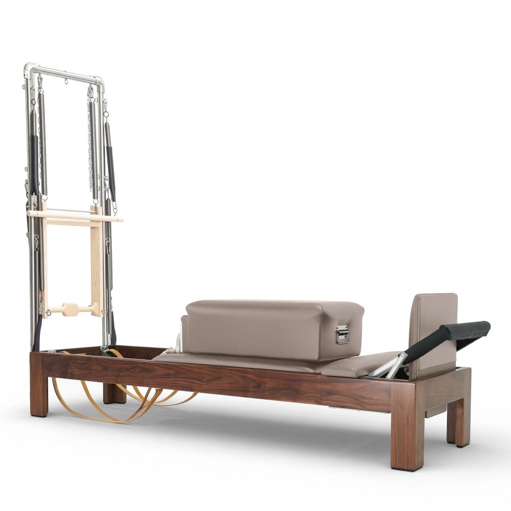 Reformer Clásico Madera Oscura 86" Con Torre