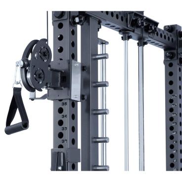jaula multifuncional profesional | power rack + smith + doble polea pro series