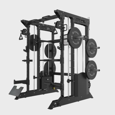 Multipower - Máquina Smith con Doble Polea + Rack + 200KG de Placas Incluídos B200 V3