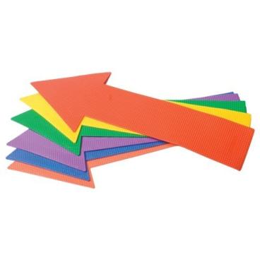 Marcador de suelo para colegio: Flechas de Caucho Rectas.