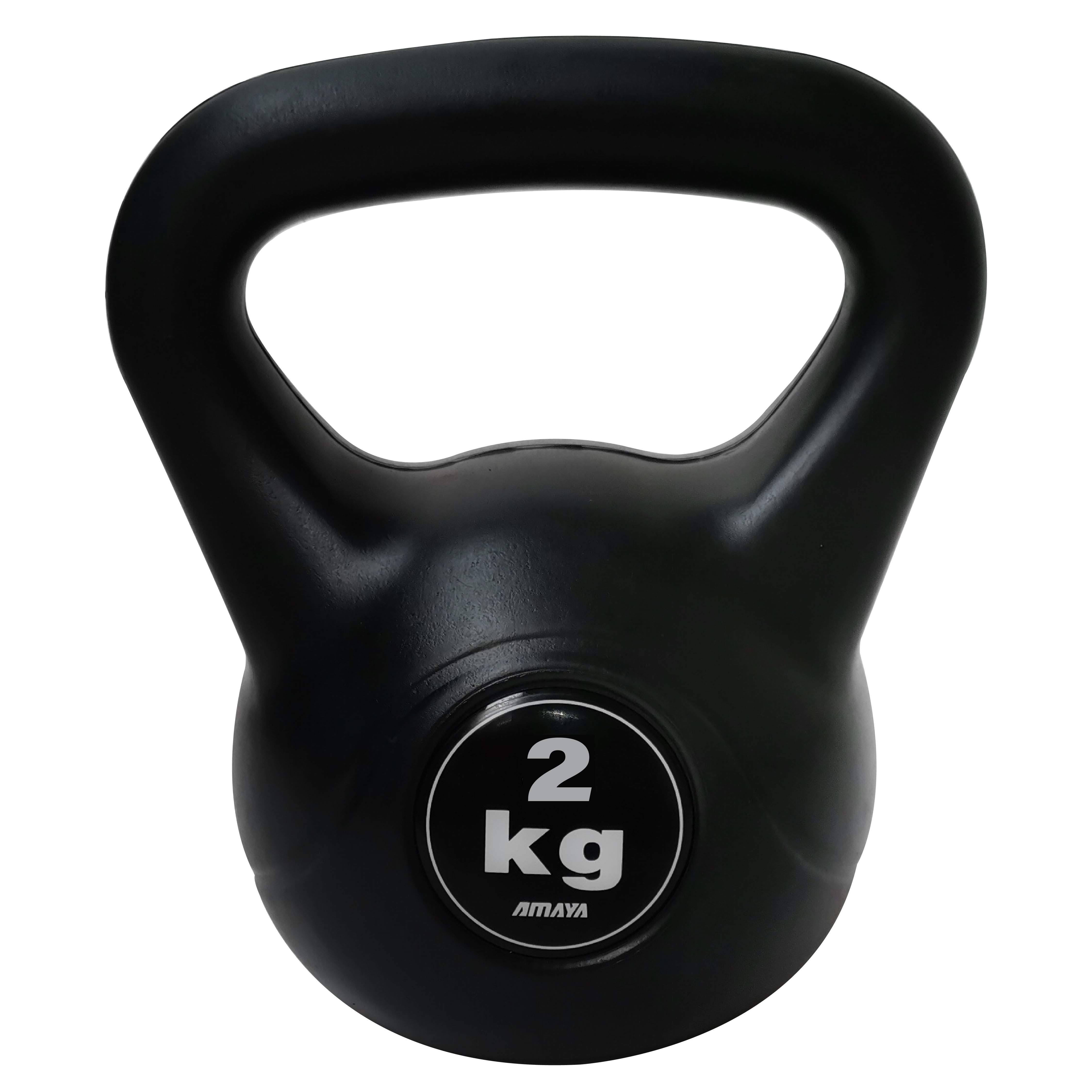 Kettlebell de Vinilo Pesa Rusa Cross Training - Negro