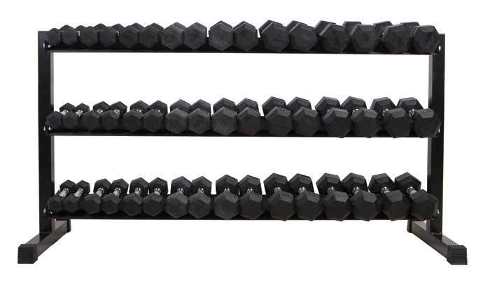 Estantería mancuernas hexagonales